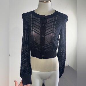 Missoni Black Sheer Button-Up Cardigan